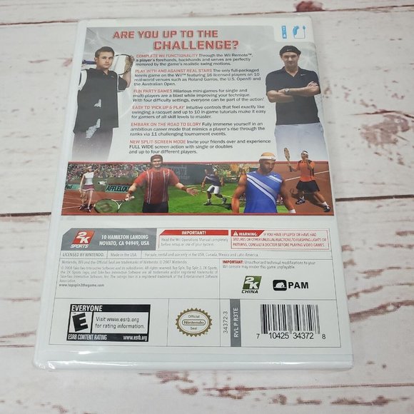 2008 2K Sports Top Spin 3 Nintendo Wii Video Game Made in USA - Picture 2 of 9